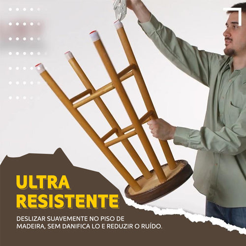 Kit com 16 Peças de Protetor de Pés de Cadeira e Mesa em Silicone